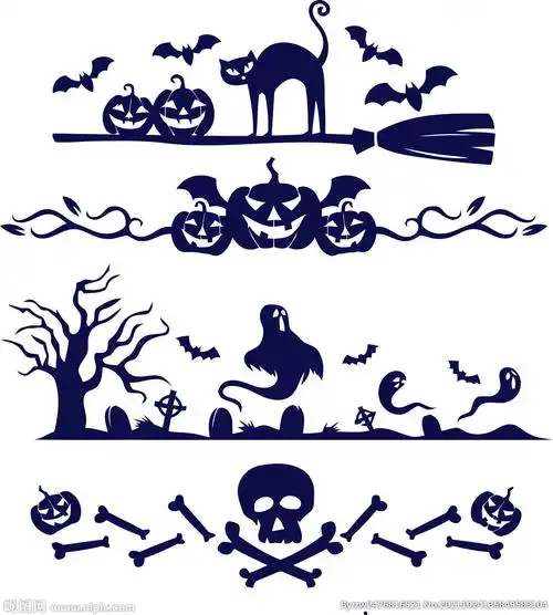 万圣节元素设计图__背景底纹_底纹边框_设计图库_昵图网nipic.com