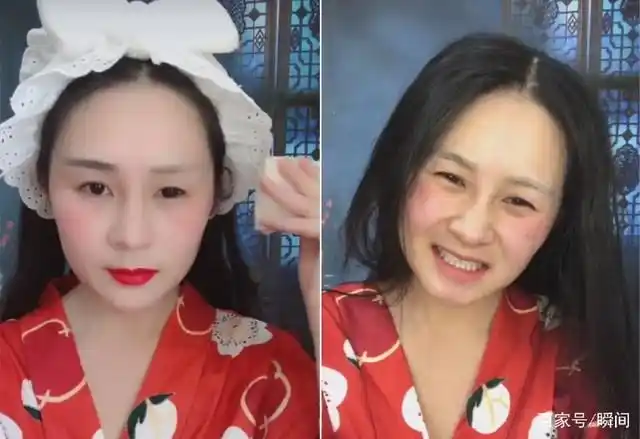 美女卸妆后 真相惨不忍睹