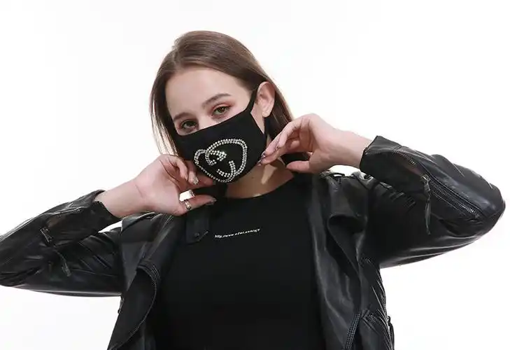 欧美热卖男女通用布口罩 黑色防尘防护定制logo冰丝棉大口罩批发