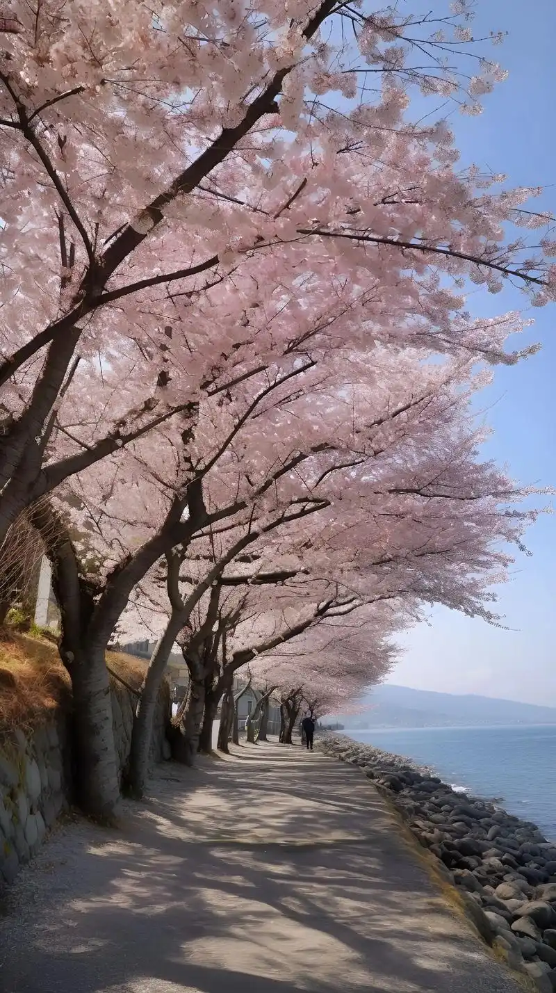 这么浪漫的海边小路,你想和谁一起走走.#治愈系风景 #图文伙 - 抖音