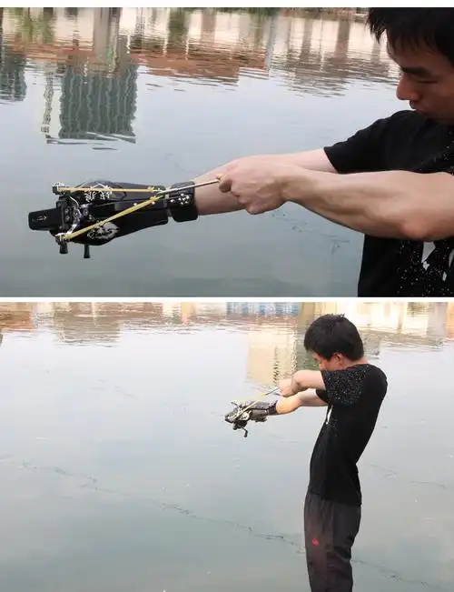 霸王射鱼弹弓射鱼器打鱼弹弓镖 弹工两用封闭式渔轮 红外线重弓