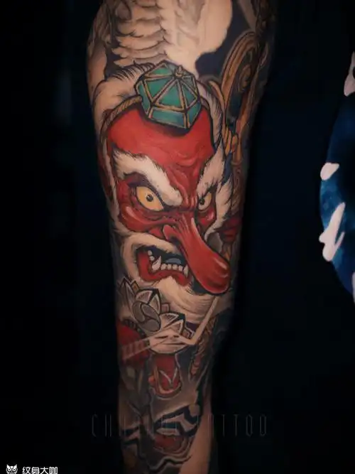 天狗_纹身图案手稿图片_朝海的纹身作品集