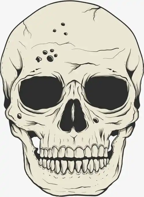 骷髅头简笔画 骷髅头简笔画 禁毒