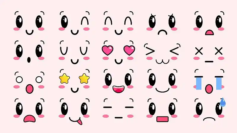 卡哇伊的卡通脸