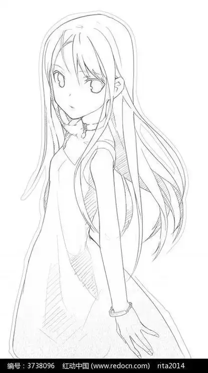 画少女的画法图片漫画少女女孩简笔画漫画技法少女简笔画漫画素描技法