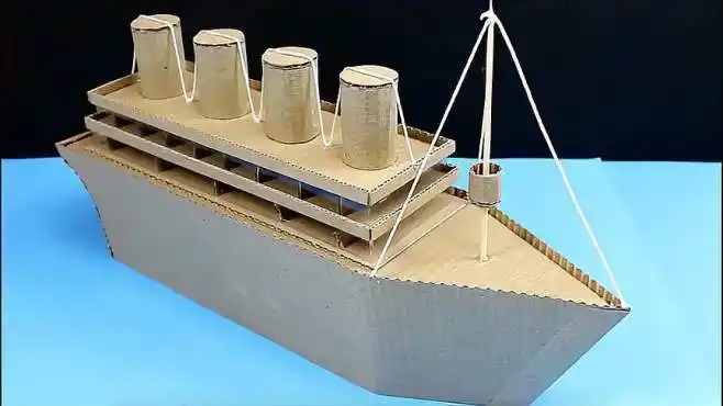 「diy纸板手工详细教程」教你如何用纸板制作一艘游轮