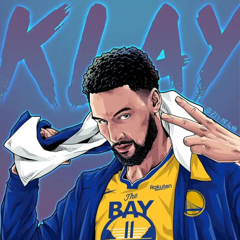 分享之前画的回归的克莱汤普森