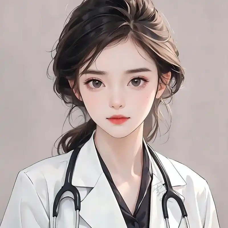 职业头像|长发气质白大褂女医生