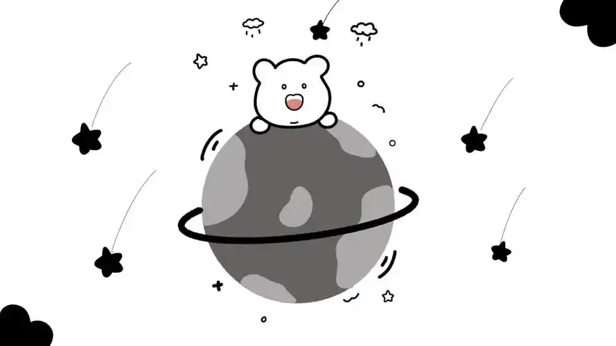 星球上的小熊桌面壁纸_卡通动漫_壁纸下载_美桌网