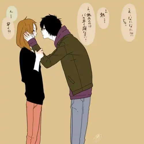 最萌身高差情侣接吻插画姿势教程图解画法漫画里身高差情侣怎么接吻