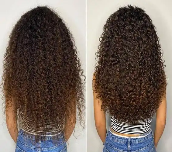 要是烫全头烫比较小的螺丝卷,记得要把发尾虚虚的进行一些修剪,看上去