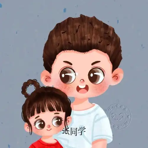 虎牙兔q版人物打卡#q版头像#卡通头像