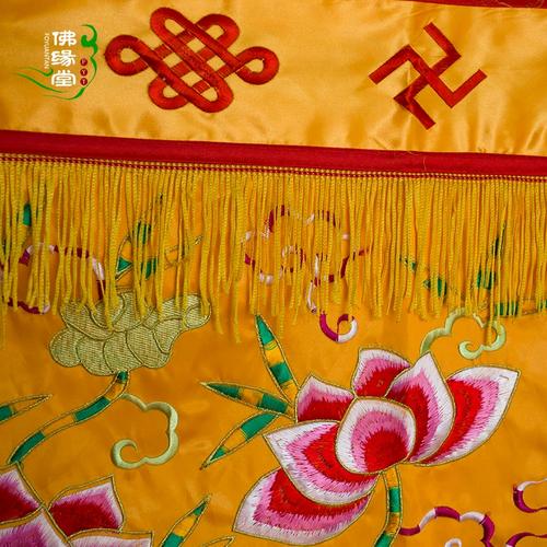 上新居家用品1米有求必应桌围莲花围桌布供桌布佛台围布佛光普照