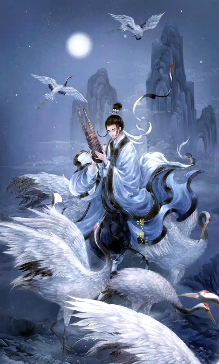一组国风神仙人物插画欣赏,将传统艺术与现代绘画相结合,by 哗哗