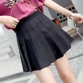 夏天穿五十岁女装半截裙子下半身裙百褶裙女学生韩版a字裙ins半身裙子