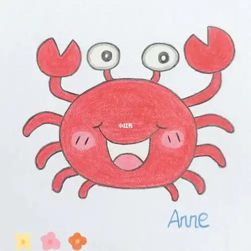 简笔画海洋大螃蟹02萌萌哒可爱卡通动漫