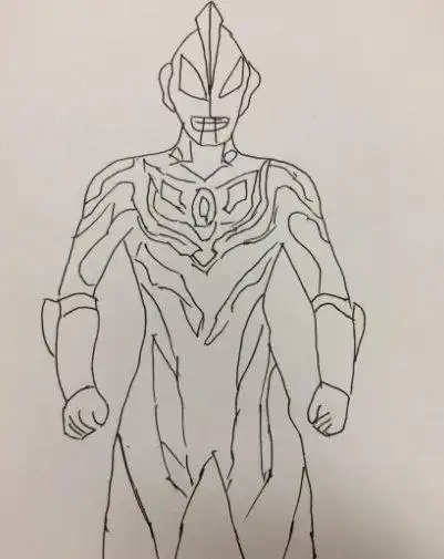 奥特曼卡牌怎么画,画欧布奥特曼卡片