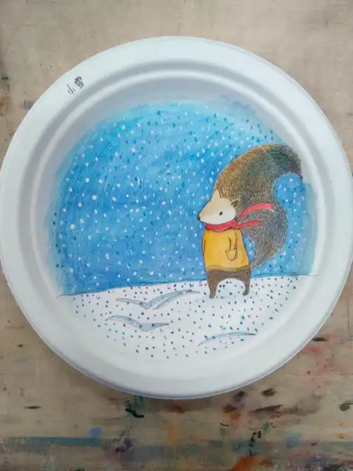 手绘盘子,24节气