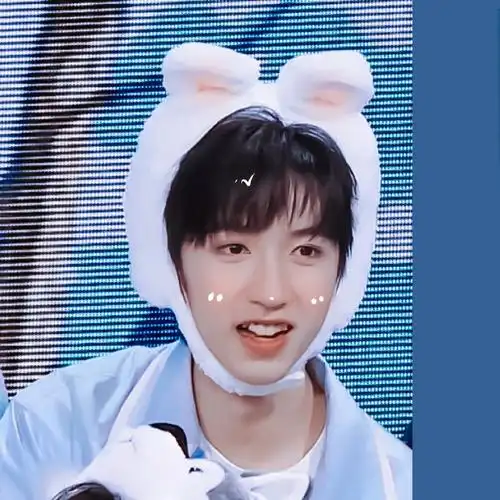 小兔子乖乖09(峻霖 未免太适合兔子头套!#贺峻霖biubiubiu四宫格