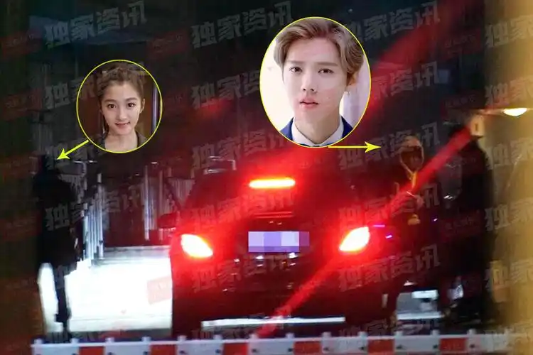 关晓彤搂着鹿晗撒娇