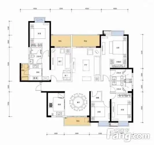 天誉城天誉半岛一期三期5房2厅精装265万