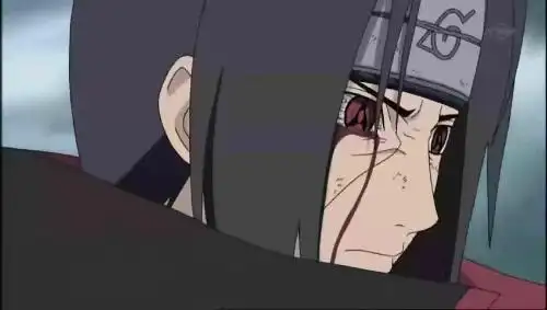 求火影357集佐助和鼬打的时候鼬放天照是眼睛出血的几张帅的图片