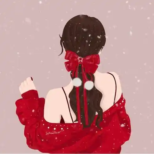 超好看的新年红色系女生头像闺蜜头像插图1