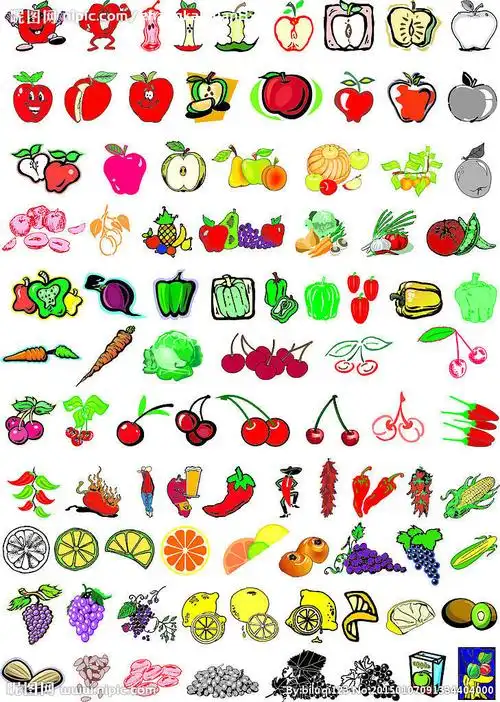 各种水果矢量图图片