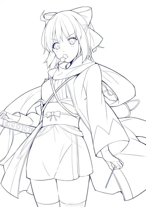 作业:动漫线稿零基础入门学习之主线与辅线的画法练习 - rh-16-191