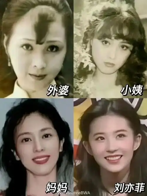惊呆刘亦菲自嘲全家最丑家人照片曝光后一家三代皆仙女