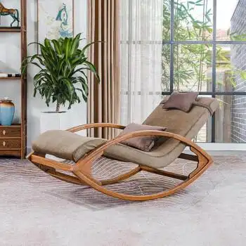 摇摇椅实木新中式逍遥椅老人午休睡躺椅阳台客厅休闲椅s单椅长65宽138