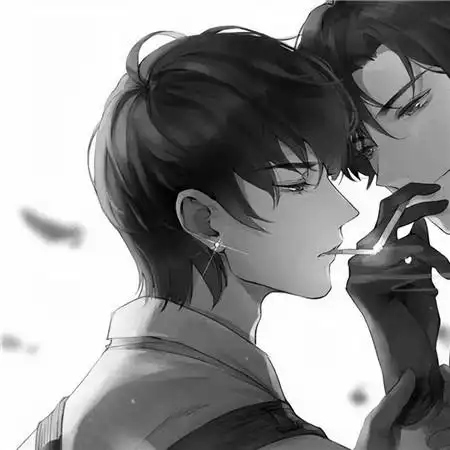 黑白兄弟头像一左一右动漫图片_基友男生头像_头像屋