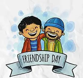 手绘好朋友男孩背景