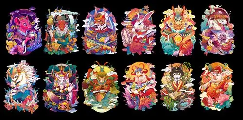 《十二生肖》插画