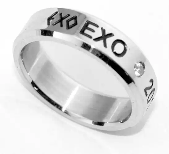 exo戒指鹿晗 卞白贤 世勋 吴亦凡kris同款生日戒指exo周边 可刻字