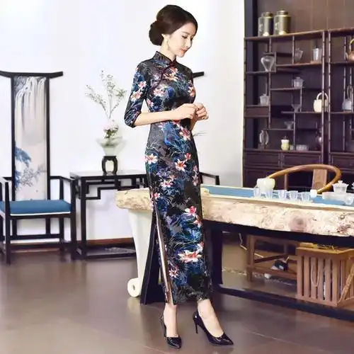 看看这些旗袍配高跟鞋优雅动人衬托出完美身材彰显端庄与贵气