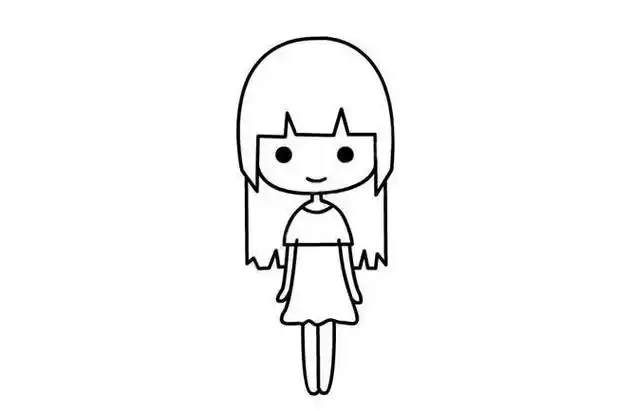 爱丽丝简笔画怎么画简单漂亮下面一起来看下简笔画长辫子小女孩的画法