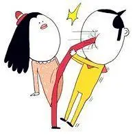 小孩子别看,卡通情侣打架,男人被打的好惨呀-搞笑头像