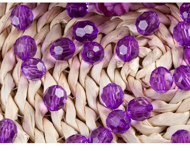 6mm仿水晶琉璃玛瑙透明散珠小珠子亚克力红色穿珠门diy手工串珠_7折