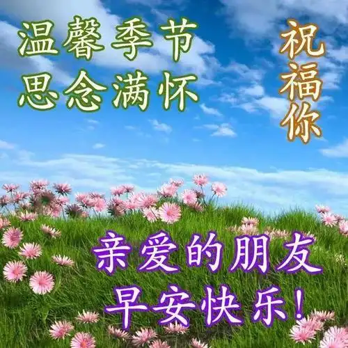 早安暖心祝福图片问候语早安祝福语大全愿健康快乐周二愉快