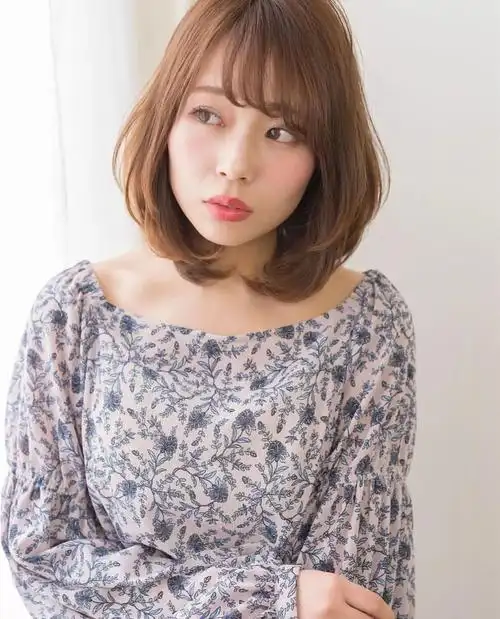 齐肩短发内扣哪种好看,齐肩发图片,发型图片