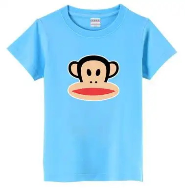 网络爆款卡通猴头图案女式t恤 韩版修身时尚短袖圆领t恤