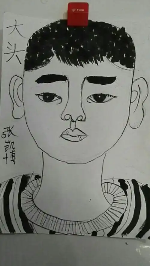 儿童人物线描写生,是儿童通过感性直观对人物的表现,纯粹,直接,生动