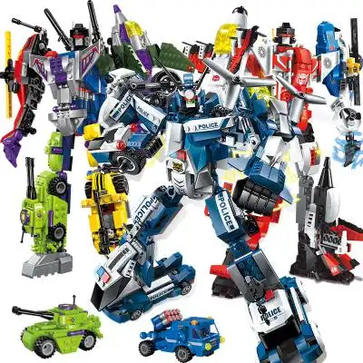拼装玩具儿童9-10岁兼容乐高积木变形金刚组合体机器人