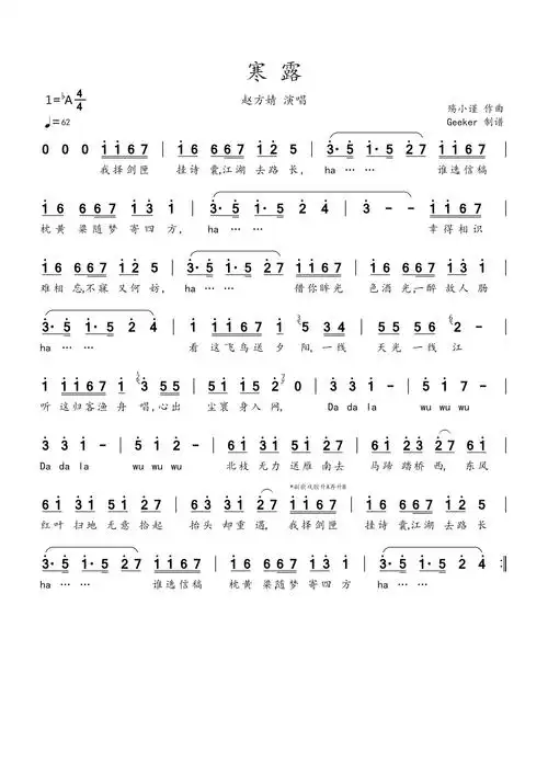 admin | 分类:音乐学习 | 评论:0 | 浏览:279【破茧】简谱-张韶涵