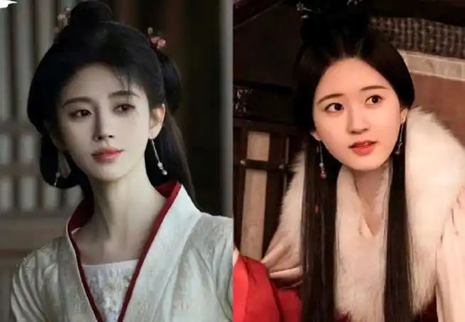 赵露思鞠婧祎古装造型##赵露思鞠婧祎抬眸妆造