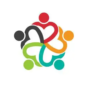 团队合作 5 心人组标志照片