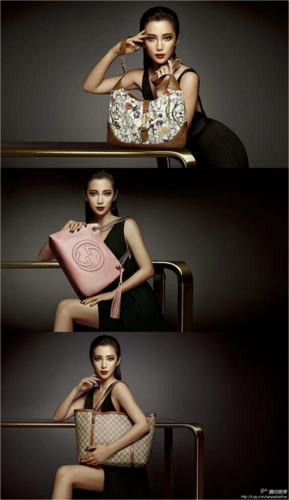 李冰冰为 gucci 2013春夏新品拍摄广告.