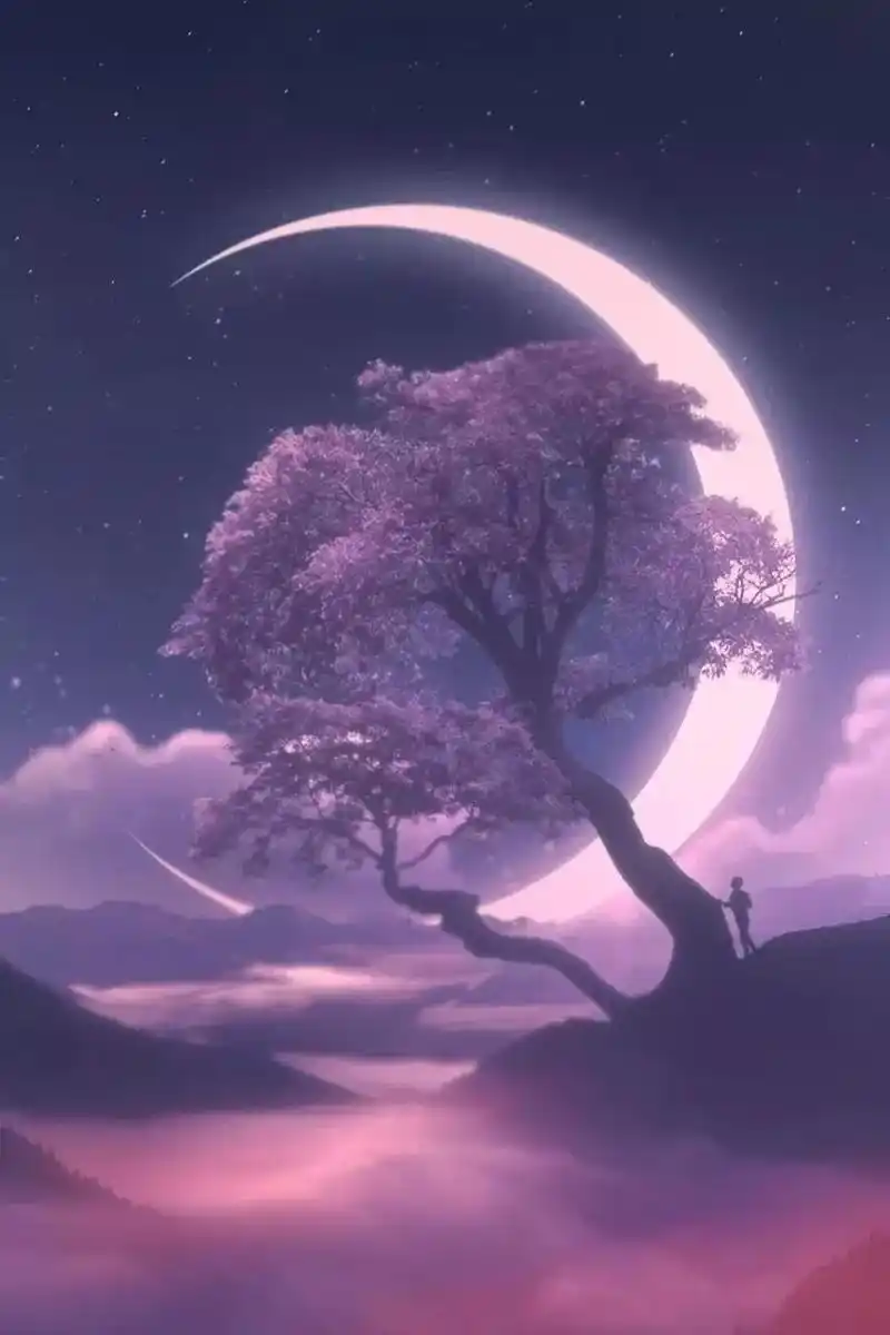 星空唯美温馨月亮