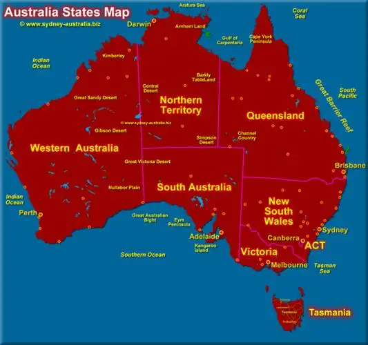 australia states map